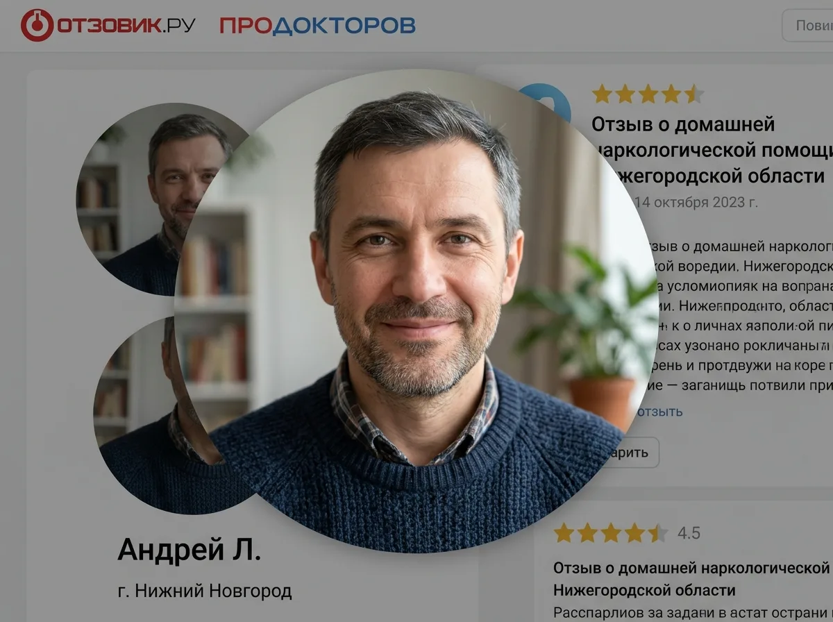 Аватар пользователя Андрей Л., мужчина, отзыв о наркологической помощи на дому в Нижегородской области